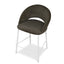 White Bar Stool - Dark Moss Green (Set of 2)