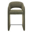 65cm Fabric Bar Stool - Twill Green (Set of 2)