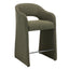 65cm Fabric Bar Stool - Twill Green (Set of 2)
