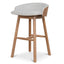 65cm Natural Bar Stool - Verona Ivory
