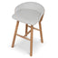 65cm Natural Bar Stool - Verona Ivory