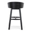 65cm Black Bar Stool - Verona Ivory