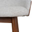 65cm Walnut Bar Stool - Verona Ivory