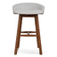 65cm Walnut Bar Stool - Verona Ivory