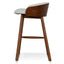 65cm Walnut Bar Stool - Verona Ivory