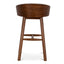 65cm Walnut Bar Stool - Verona Ivory