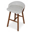65cm Walnut Bar Stool - Verona Ivory
