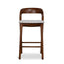 65cm Walnut Bar Stool - Naxos Beige