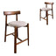 65cm Distressed Walnut Barstool - California Taupe (Set of 2)