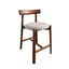 65cm Distressed Walnut Barstool - California Taupe (Set of 2)