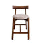 65cm Distressed Walnut Barstool - California Taupe (Set of 2)
