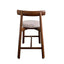 65cm Distressed Walnut Barstool - California Taupe (Set of 2)