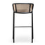 Ex Display - 75cm Fabric Bar Stool - Black Legs