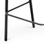 Ex Display - 75cm Fabric Bar Stool - Black Legs