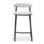 65cm Bar Stool - Moon White Boucle and Black Legs (Set of 2)