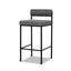 65cm Fabric Bar Stool - Spec Smoke Grey (Set of 2)