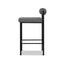 65cm Fabric Bar Stool - Spec Smoke Grey (Set of 2)