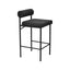 65cm Bar Stool - Black Boucle (Set of 2)