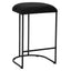 65cm Bar Stool - Black Boucle (Set of 2)