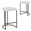 65cm Bar Stool - Ivory White Boucle (Set of 2)