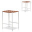 White Frame Bar stool - Tan (Set of 2)