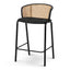 Fabric Bar Stool - Black Legs (Set of 2)