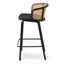 Fabric Bar Stool - Black Legs (Set of 2)