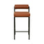 65cm Fabric Bar Stool - Brown (Set of 2)