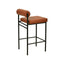 65cm Fabric Bar Stool - Brown (Set of 2)