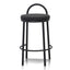 65cm Bar Stool - Black Boucle (Set of 2)
