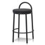 65cm Bar Stool - Black Boucle (Set of 2)