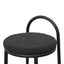 65cm Bar Stool - Black Boucle (Set of 2)