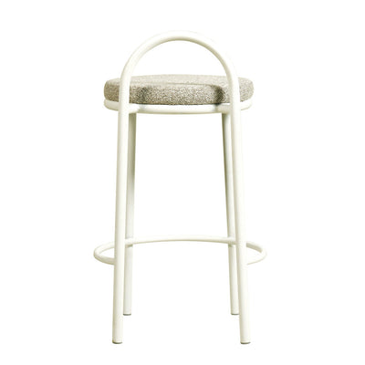 63cm White Frame Bar Stool - Clay Grey (Set of 2)