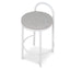 65cm White Frame Bar Stool - Clay Grey (Set of 2)