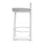 65cm White Frame Bar Stool - Clay Grey (Set of 2)