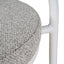 65cm White Frame Bar Stool - Clay Grey (Set of 2)
