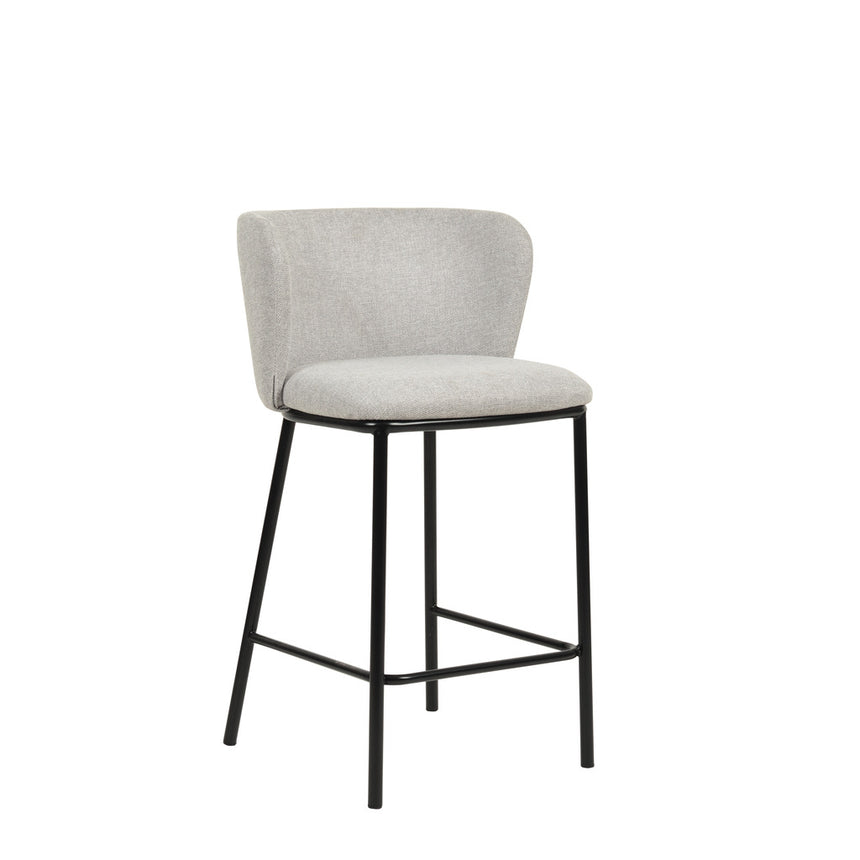 65cm Bar Stool - Coastal Light Grey (Set of 2)