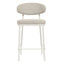 65cm White Bar Stool - Clay Grey (Set of 2)