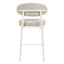 65cm White Bar Stool - Clay Grey (Set of 2)