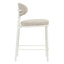 65cm White Bar Stool - Clay Grey (Set of 2)