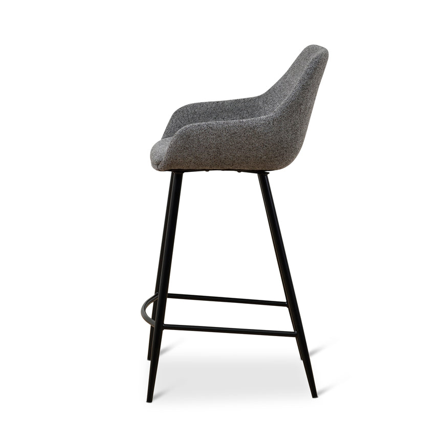 68cm Fabric Bar Stool - Spec Charcoal - (Set of 2)