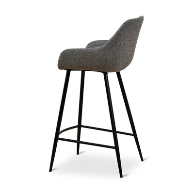 68cm Fabric Bar Stool - Spec Charcoal - (Set of 2)