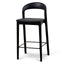 65cm Bar Stool - Full Black (Set of 2)