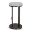 68cm Brushed Gold Bar Stool - Silver Grey Boucle