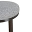 68cm Brush Black Bar Stool - Silver Grey Boucle