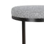 68cm Brush Black Bar Stool - Silver Grey Boucle