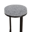 68cm Black Bar Stool - Graphite Grey Boucle