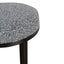 68cm Black Bar Stool - Graphite Grey Boucle