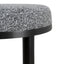 68cm Black Bar Stool - Graphite Grey Boucle