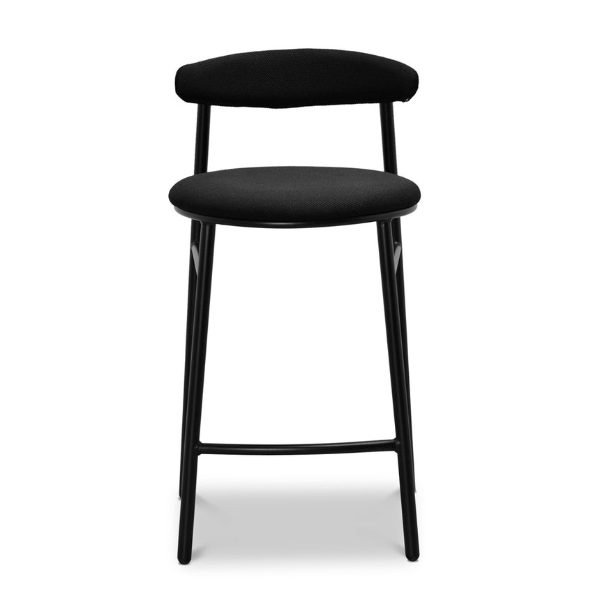 65cm Bar Stool - Full Black (Set of 2)